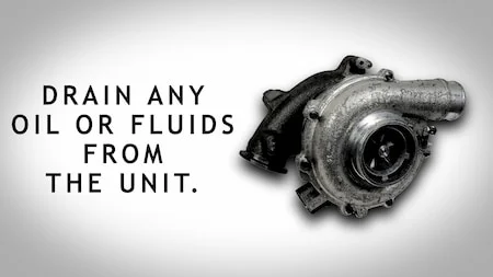 drain the oil from the unit