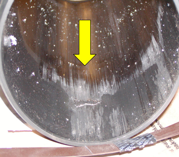buildup of transferred skirt material diesel engine liner | Highway & Heavy Parts