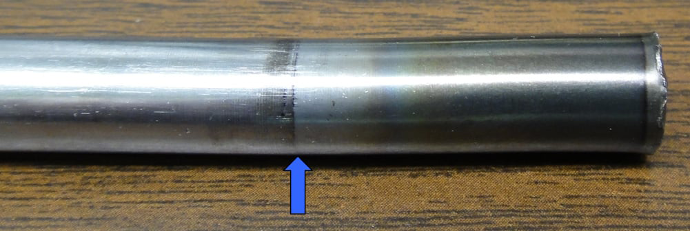 valves failure valve head is welded to the valve stem closeup